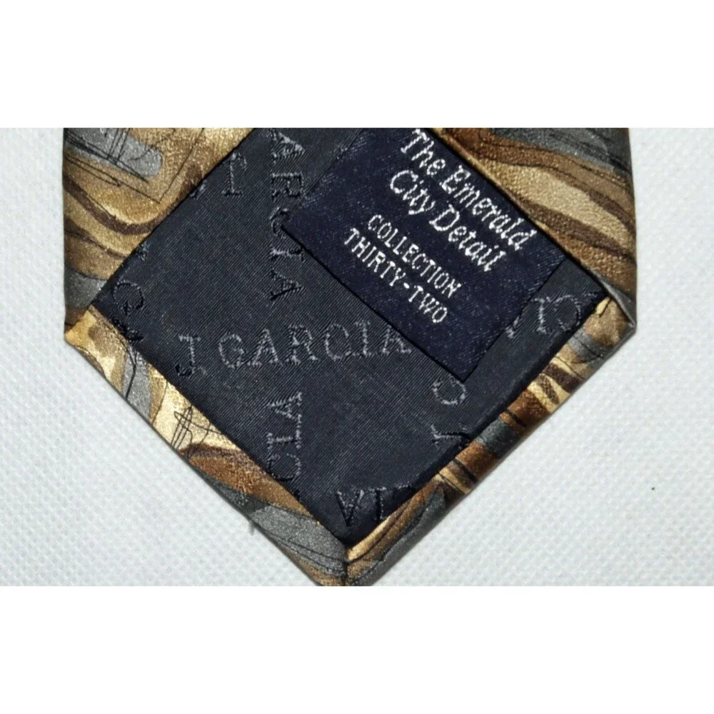 J. Garcia Jerry Garcia Men's Geometric Silk Tie Neck Tie‎
